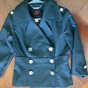 cute fitted B and W Peacoat